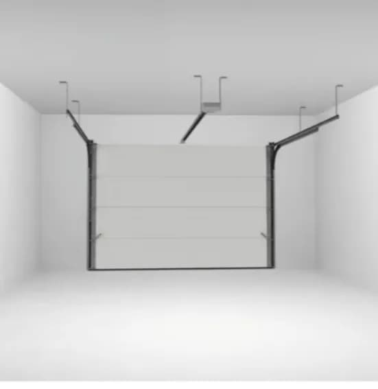 Rendu intérieur de porte de garage sectionnelle — exemple de configuration